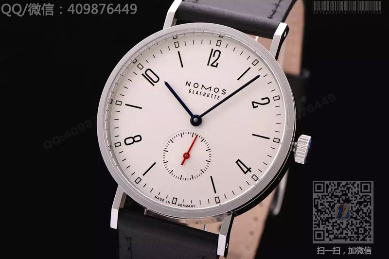 [HBB gamyklos „Perfect Edition“] NOMOS TANGOMAT serijos 601 laikrodis su baltu ciferblatu ir raudona rodykle